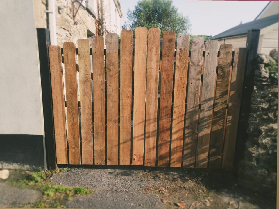 a handmade wooden gate